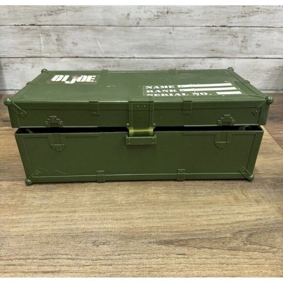 Vintage GI Joe Army Footlocker Storage Box With Rope Handles 1997 - Picture 5 of 9
